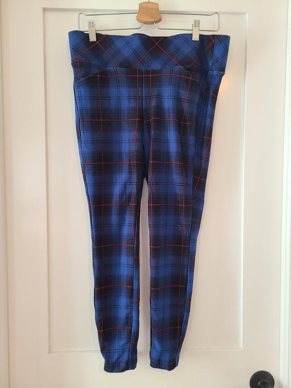 torrid Blue and Red Plaid Ponte Leggings